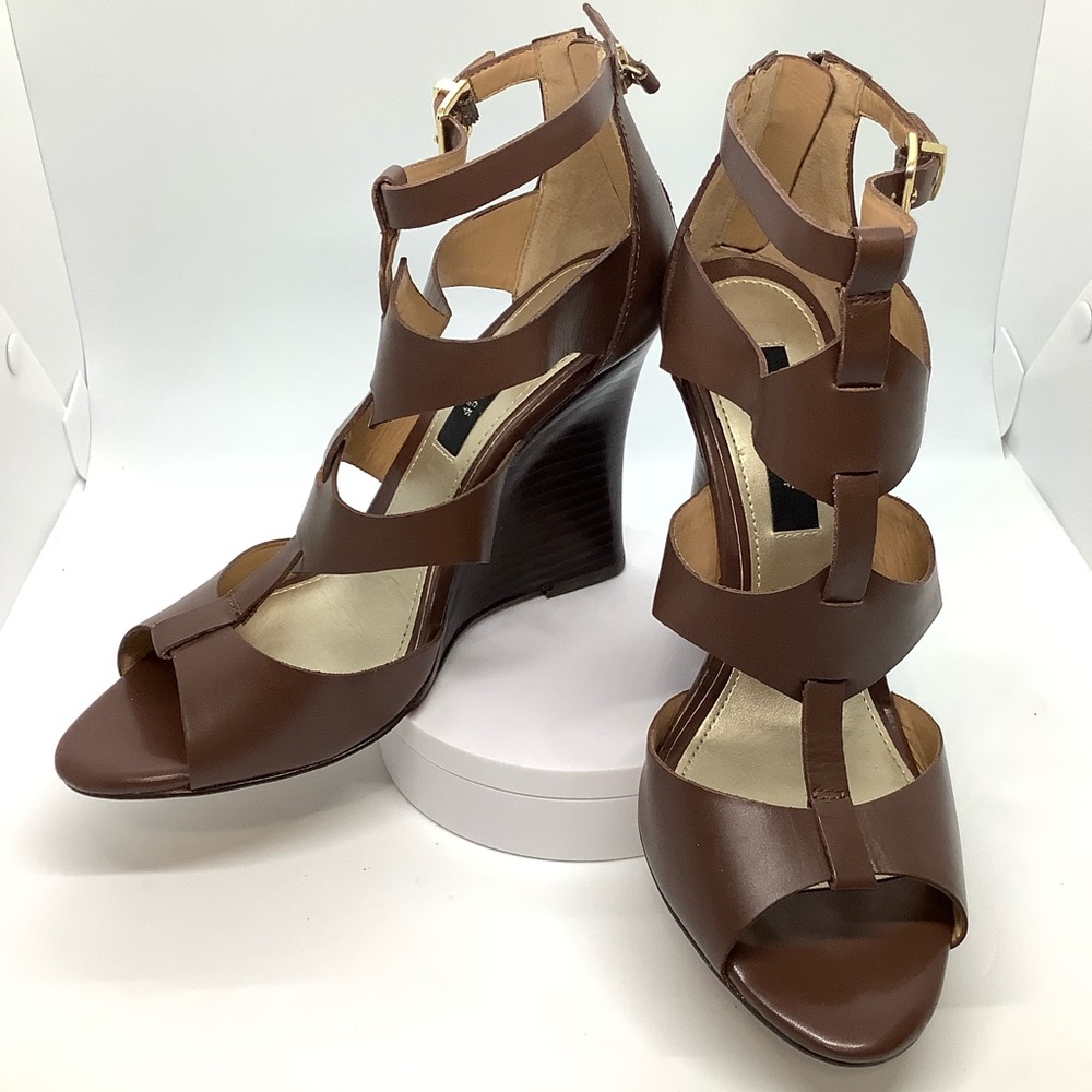 White House Black Market Briget Wedge Sandals - Picture 8 of 8
